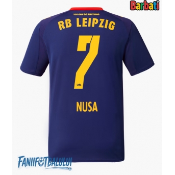 RB Leipzig Antonio Nusa #7 Tricou Fotbal Replică 2025-26 Barbati Deplasare